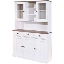 Interlink Buffetschrank Westerland 6.2 131 x 45 x 191 cm Weiß/Sepia