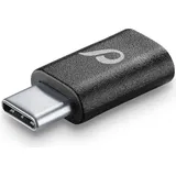 Cellular Line Cellularline Adapter, schwarz CHADUSBCK Micro USB Buchse USB-C Stecker - Schwarz