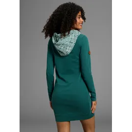 KangaROOS Sweatkleid Allover-Print Dunkelgrün 44