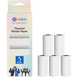 5 x 90 G&G Thermopapier-Etiketten 57mm x 30mm Größe