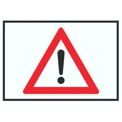 Achtung Zeichen Weiss Symbol Schild A0 (841x1189mm)