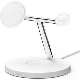 Belkin BoostCharge Pro Drahtloses 3-in-1-Ladegerät mit MagSafe 15W weiß (WIZ017vfWH)