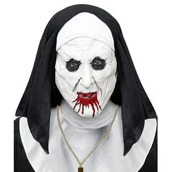 Dämonische Nonne Halbmaske mit Schleier - OS