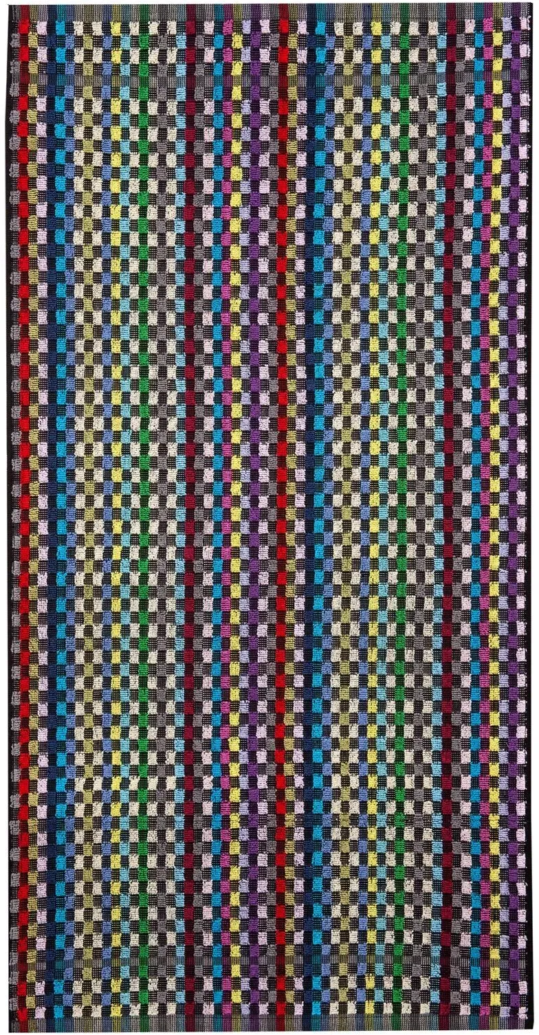 Kracht 3er Pack Baumwoll Frottier Grubenhandtuch Restgarn 45x90 cm - bunt