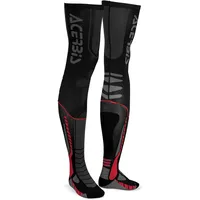Acerbis X-Leg Pro Socken, schwarz-rot, Large/XL