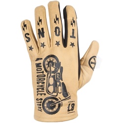 Helstons Kustom Motorradhandschuhe, beige, Größe L für Männer