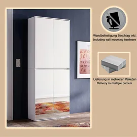 Home Affaire Malcesine Garderobenschrank 74x34x191 cm weiß