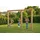 EXIT TOYS Doppelte Holzschaukel mit Reckstange 140 cm Verzinkt