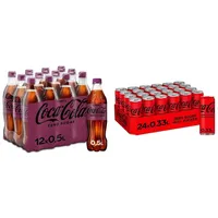 Coca-Cola Zero Sugar Cherry - fruchtiges Erfrischungsgetränk mit Kirsch-Geschmack & Zero Sugar - koffeinhaltiges Erfrischungsgetränk mit originalem Coca-Cola Geschmack