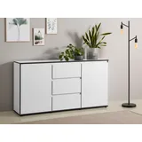 Hela Sideboard »Ariana«, mit angeschrägten Griffmulden, Breite 160 cm, schwarz-weiß