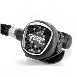 Cressi Erwachsene Atemregler Mc9-sc Compact Pro - Din 300, Schwarz/Silber, HX782100