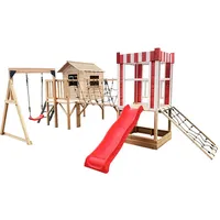 Home Deluxe Spielpark WUNDERLAND Natur inkl. Schaukel und Rutsche