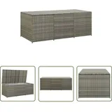 Gartenbox Poly Rattan 180x90x70 cm Grau - Gartenbox - Auflagenbox - Gartenmöbel - Outdoor Box - Rattan Gartenmöbel - The Living Store