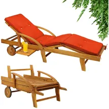 CASARIA Sonnenliege 195 x 55 x 0 cm Orange