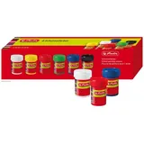 Herlitz Schulmalfarbe farbig sortiert, 6er Karton