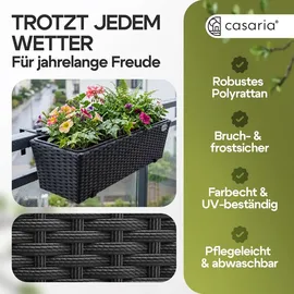 CASARIA Blumenkasten 11 x 11 x 11 cm Weiß
