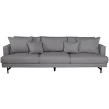 VCM Sofa Stoff 3-Sitzer Grau