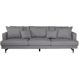 VCM Sofa Stoff 3-Sitzer Grau