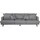 VCM Sofa Stoff 3-Sitzer Grau