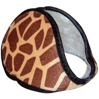 Ohrenwärmer OHRENWÄRMER mit Innenfell Ohrenschützer (Giraffenmuster, Plusch) Ohrwärmer Ohrenschutz Earmuffs braun