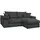 Home Affaire Ecksofa HOME AFFAIRE "Soft&Cosy XL L-Form, B: 246 cm - OTTO. Verlässliche Qualität.", grau (schwarz), B:246cm T:187cm, 100% Polyester, Sofas, Ecksofa, Mega-Sofa, Cord oder Chenille-Struktur, mit Federkern & 4 Zierkissen