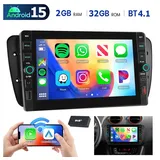 ESSGOO Android 15 Autoradio Carplay RDS GPS NAVI Für SEAT IBIZA 6J 2009-2013 Autoradio (RDS, 4+64GB(optional), Digitalradio (DAB), FM, SWC, Apple Carplay Android Auto GPS Navi WIFI BT EQ mit USB- und Type-C) schwarz