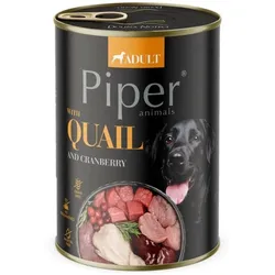 PIPER Nassfutter mit Wachtel und Cranberry für Hunde 400g