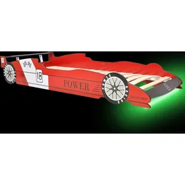 vidaXL Autobett Rennwagen 90 x 200 cm rot inkl. LED