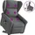 vidaXL Massagesessel mit Aufstehhilfe Stoff 87 x 100,5 x 87 cm Dunkelgrau