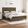 vidaXL Boxspringbett mit Matratze Dunkelbraun 180x200 cm Stoff