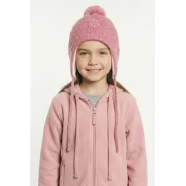 Maximo Strickmütze MAXIMO, Jungen, Gr. 49, rosa (altrosa), Obermaterial: 100% Baumwolle. Futter: 85% Baumwolle, 15% Polyamid, Mützen Strickmütze, mit Norwegerstern, Pompon und Bindeband