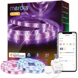 Meross LED-Streifen MSL320HK 12W RGB 500 cm 2 St.
