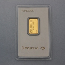 Goldbarren 5g DEGUSSA im Blister