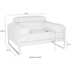 Calia Italia Sessel "Romeo Loungesessel", braun (karma 601 choccolate), B:107cm H:67cm T:105cm, AnilinLEDER Karma gewachst (echtes Rindsleder), Sessel, Sessel, extravaganter Designsessel