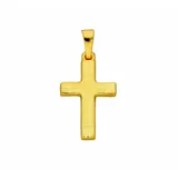 Adelia ́s Kettenanhänger Kreuzanhänger 333 Gold (8K), Goldanhänger Kreuz goldfarben
