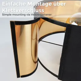 B.K.Licht Deckenleuchte 1 E27 rund Schwarz-Gold