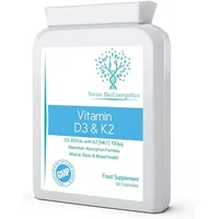 Vitamin D 3,000 Iu & Vitamin K2 100ug MK7 Vegetarische Kapseln - 90-Day Angebot