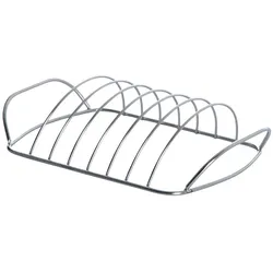 Spareribs Halter aus Edelstahl - 30x18x8cm - für lecker Rippchen vom Grill