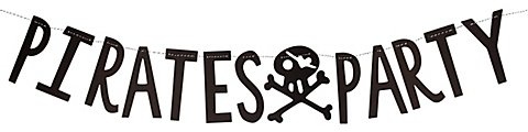 Papiergirlande "Pirates Party", 1 Meter