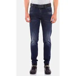 Slim-fit-Jeans CIPO & BAXX "Jeans", Herren, Gr. 36, Länge 34, blau, 90% Baumwolle;10% Elasthan, unifarben, Basic, slim fit lang, Jeans, im Slim-Fit Schnitt, CD540