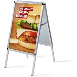 Kundenstopper Alu 50x70cm Plakatständer beidseitig mit Schutzfolien Kundenstopper