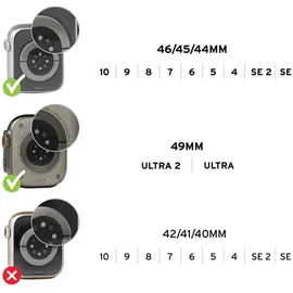 Urban Armor Gear UAG Civilian Silikonarmband Apple Watch 42/44/45/46/49 mm, – titan-