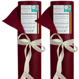 Sensalux Vlies Tischdeckenrolle 2er Set 1,00 x 25 m Bordeaux, 80 g/m2, abwaschbar, wasserabweisend, stoffähnliche Tischdecke Rolle, Oeko-TEX, Party, Catering, Gastro