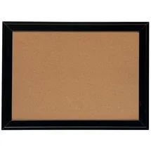 NOBO Kleine Kork-Notiztafel mit Modernem Schwarzem Rahmen 585 x 430 mm