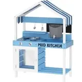 aiyaplay Kinderküche B/H/L: ca. 36,5x112x80 cm - Blau, Weiss