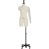 sdneNest Weibliche Schneiderpuppe mit weichen Armen, verstellbare Schneiderpuppe mit Rädern, für Schneider, Studenten, Schneiderinnen, schöne Landschaft, Weiß, XXXXL