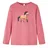 vidaXL Kinder Langarmshirt mit Pferd Langarm T-Shirt Jungen Kindershirt Altrosa 116 - 116