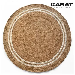 Karat homeliving Jute-Teppich Mumbai   Rund   Handgewebt   Aus Naturfasern