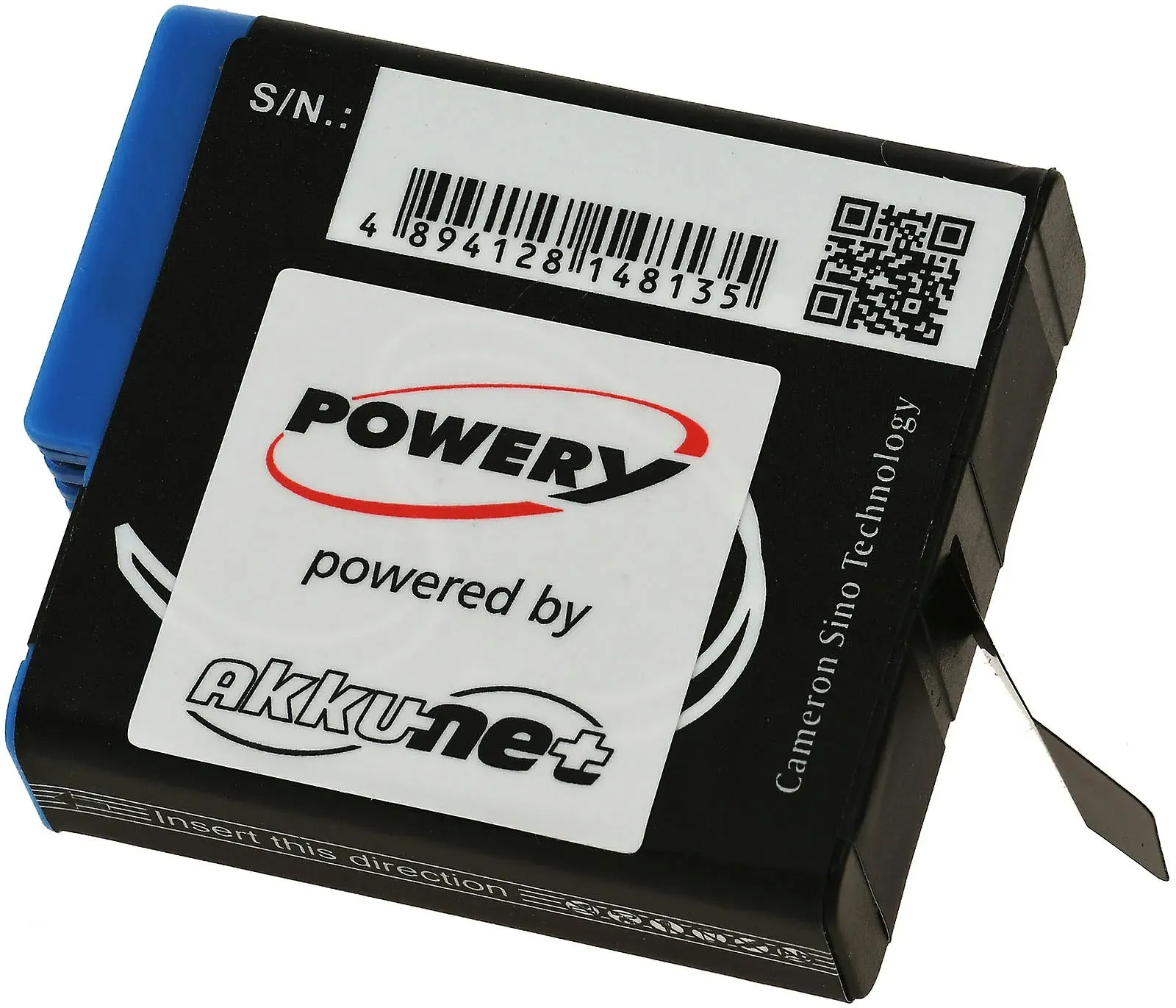Powery Akku passend für Action Cam, Camera GoPro Hero 5 Black ,Hero 6 Black, Hero 7 Black, Typ SPJB1B u.a.