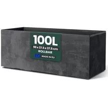 Kreher XL Pflanzkasten Millennium 100 x 40 x 40 cm Anthrazit
